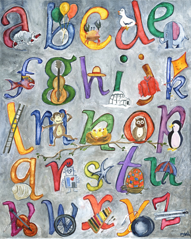 Nursery Alphabet Painting | Marguerite Bride