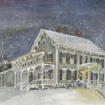 Antique Colonial-Winter Evening