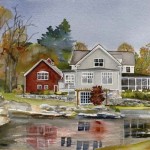 Farmhouse with Pond - Autumn